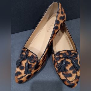 Talbots Calf Hair Leopard Print  Loafers